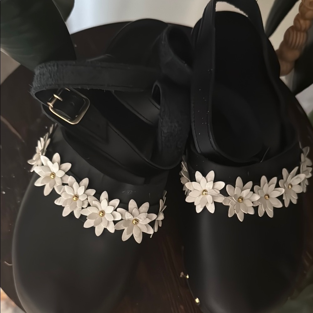 ASOS daisy ankle wrap clog Embellished Black Women's Shoes - Picture 3 of 5